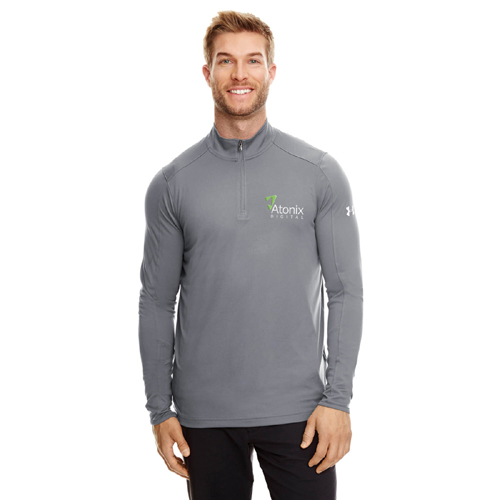 Under Armour Mens Tech 1/4 Zip:Graphite/White